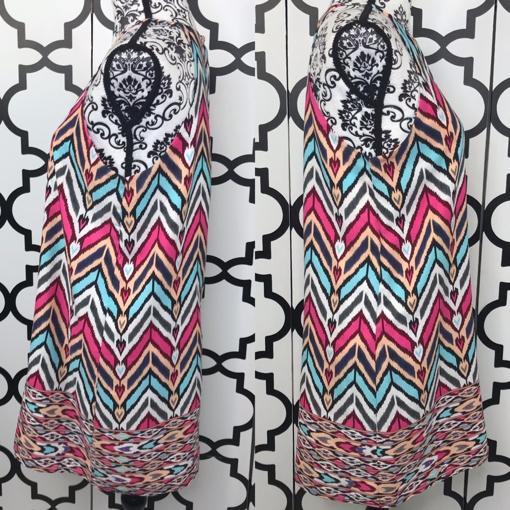 MOD Cream/Blue Dress - Picture 2 of 4